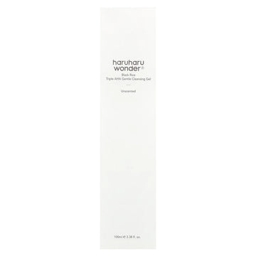 Haruharu Wonder®, Black Rice Triple AHA Gentle Cleansing Gel, Unscented, 3.38 fl oz (100 ml)