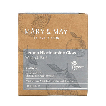 Mary & May Lemon Niacinamide Glow, Wash off Pack, 4.4 oz (125 g)