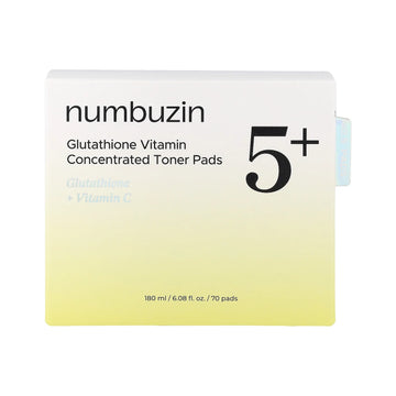 Numbuzin No.5 Glutathione Vitamin Concentrated Toner Pads, 70 Pads, 6.08 fl oz (180 ml)