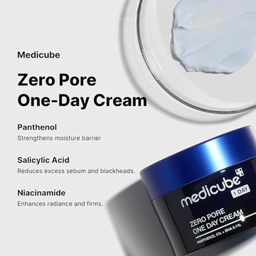 Medicube Zero Pore One-Day Cream, Lightweight Moisturizer for Smooth and Balanced Skin, Korean Skincare, 1.7 fl oz