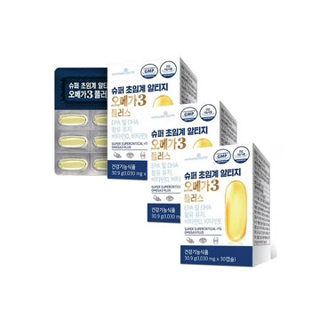 [2+1] 3박스 Omega 3, 슈퍼 초임계 알티지 rTG 오메가3 플러스 비타민D (30캡슐 /박스)