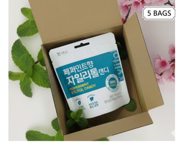페퍼민트향 자일리톨 캔디 (40g x 5 bag ) –문경미소 페퍼민트향 자일리톨 캔디 40g – 상쾌한 청량감과 치아 건강을 위한 무설탕 캔디