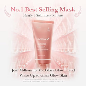 medicube Collagen Overnight Wrapping Mask & Jelly Brush: Collagen Night Wrapping Peel Off Facial Mask with Jelly Brush | Overnight Glow Care | Korean Skincare, Skincare Sets, Gifts for Women