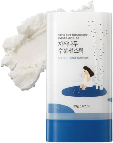 Round Lab (OTC) BIRCH JUICE MOISTURIZING UVLOCK SUN STICK 19g is a moisturizing sun stick that delivers a lightweight finish with cooling effects.