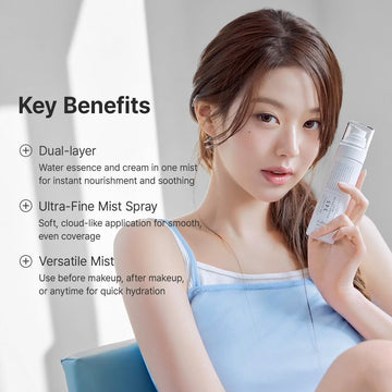 Dr. Althea 345 Relief Cream Mist 3.38 fl oz & PDRN Reju 5000 Cream 0.7 oz, Hydrating Facial Mist & Soothing Moisturizer Set, Korean Skincare for Sensitive Skin