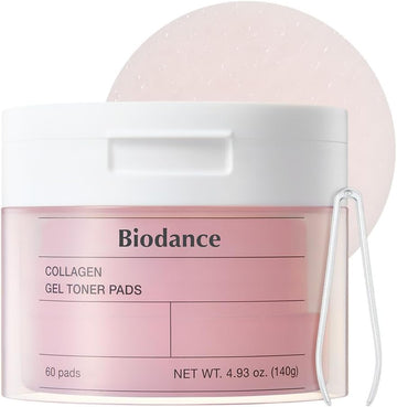 Biodance Collagen Gel Toner Pads, Pore Minimizer for Face, Improving Elasticity, Plumping Toner Pads for Sensitive Skin, Pre-Soaked Pads, Korean Skin Careㅣ4.93 fl.oz.(140g)*60Pads