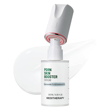 MEDITHERAPY Cica PDRN Booster Serum with Massage Cap, 3.38 fl oz (100 mL) – Centella PDRN & D-Panthenol, Milky Facial Serum for Sensitive Skin, K-Beauty