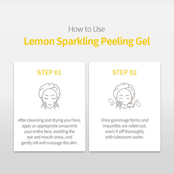 SECRETKEY Lemon Sparkling Peeling Gel 5.07 fl. oz (150 ml), Deep Cleansing, Exfoliation, AHA BHA, Low Irritation for Sensitive Skin, Vitamin C and Refreshing Carbonated Water Synergy