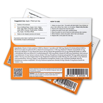 MultiVitamin Plus Topical Patch by PatchAid (1-Month Supply)