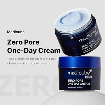 Medicube Zero Pore One-Day Cream, Lightweight Moisturizer for Smooth and Balanced Skin, Korean Skincare, 1.7 fl oz