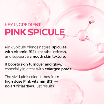 Dr.Melaxin Pink Spicule Cyano Niacinamide Serum – Vitamin B12 Pore Minimizer, Liquid Microneedle Facial Treatment for Enlarged Pores, Microneedling Skin Renewal & Texture Refining (30ml)