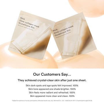 Abib Glow Collagen Mask Glutathione Film 4 Sheets