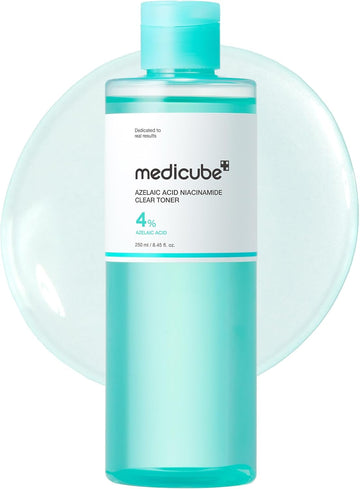 medicube Azelaic Acid Niacinamide Clarifying Toner | Troubled Skin Care, Ideal for Purifying & Calming | 4% Azelaic Acid & 2% Niacinamide| Soothing Daily Toner | Korean Skin Care | 8.45 fl.oz