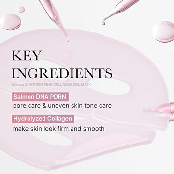 Medicube Salmon DNA PDRN pink collagen jelly gel mask | overnight face mask for glass glow skin- elasticity, hydrating, firming and moisturizing | korean skincare, 28g, 4ea