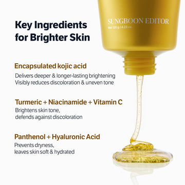 SUNGBOON EDITOR Kojic Acid Niacinamide Radiance Soothing Gel Cleanser (Original 4.23oz)