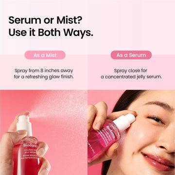 BIODANCE Collagen Peptides Jelly Serum Mist, Hydrating Face Mist, Plumping, Anti-Aging Face Spray, Sprayable Hydrogel, Travel Essentials & Self Care Gifts for Women, Korean Skin Care | 1.69 fl.oz