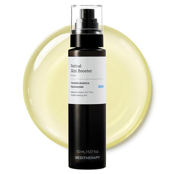 MEDITHERAPY Retinal Skin Booster Serum 5.07 fl oz | Retinaldehyde, Niacinamide, Cica | Korean Hydrating Face & Body Serum for Dull, Uneven Skin, All Skin Types, K-Beauty