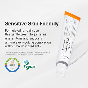 Dr.Althea Melaclear Cream | Refine Uneven Skin Tone with Niacinamide & Tranexamic Acid (TXA) | Face Moisturizer for Dark Spot & Hyperpigmentation Care | Korean Vegan Skincare, 0.70 Fl Oz