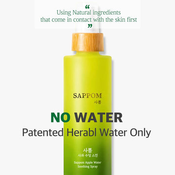 Apple Water Soothing Spray Mist, for All Skin Types, Refresh and Hydrating Toner, Natural Herbal Care