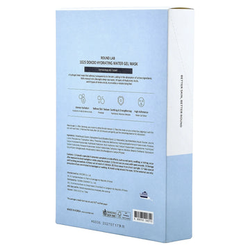 Round Lab 1025 Dokdo Hydrating Water Gel Beauty Mask, 10 Sheets, 1.01 fl oz (30 ml) Each