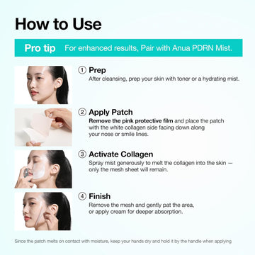 ANUA Salmon DNA PDRN Collagen Melting Patch for Glass skin, Smile Line Patches, Wrinkle Patches, Melting Thin Collagen Patch, Firming for Fine Lines, Glow, Korean Skincare, 2 Pairs x 4EA, Patch Only