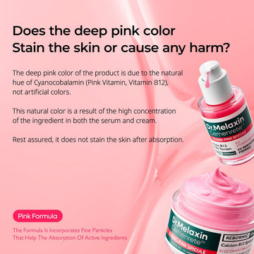 Dr.Melaxin Cemenrete Cyano Pink Spicule Cream with Calcium, Vitamin B12 for under eyes skin, Dark Circles, Fine Lines, Puffiness&Eye Bags Cream, 1.69 fl. oz.