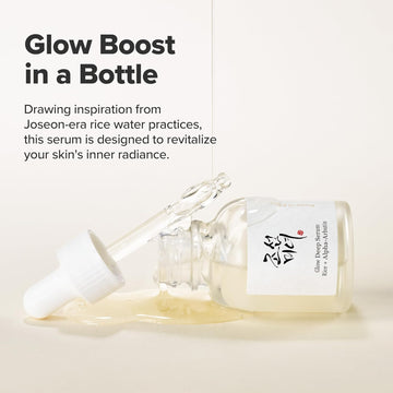 Beauty of Joseon Glow Deep Serum Rice Alpha-Arbutin for Uneven Dull Skin Tone, Daily Korean Skin Care for Men and Women 30ml, 1 fl.oz