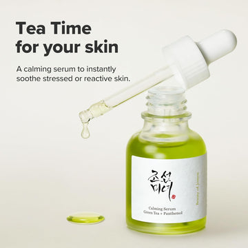 Beauty of Joseon Calming Serum Green Tea Panthenol Soothing, Moisturizing Sensitive, Acne-Prone, UV Irritated Skin, Daily Korean Skin Care for Men and Women (2 Fl.Oz.)