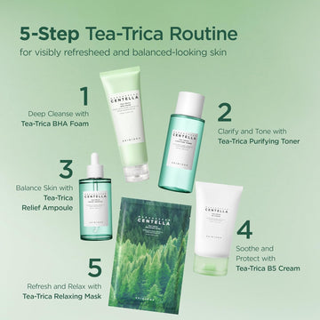 SKIN1004 Tea-Trica B5 Cream 2.54 fl.oz, 75ml, Korean Face Gel Moisturiser with Panthenol B5, Cream with Tea Tree & Madagascar Centella, Cica Soothing & Hydrating Face Moisturizer, Korean Skin Care