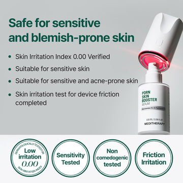 MEDITHERAPY Cica PDRN Booster Serum with Massage Cap, 3.38 fl oz (100 mL) – Centella PDRN & D-Panthenol, Milky Facial Serum for Sensitive Skin, K-Beauty
