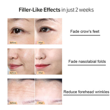 Deep Collagen Anti Wrinkle Cream in Serum 30ml, Deep Moisturizing Essence with Hyaluronic Acid For Soft/Smooth Skin, Reduces Dryness & Fine Lines, Boosts Elasticity, Korean Skincare, 1.01 fl.oz