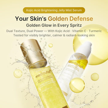 medicube Jelly Mist Serum with Kojic Acid Turmeric | 2-in-1 Daily Facial Spray and Serum | With Vitamin C, Turmeric, Panthenol for Hydrating, Calming Care | Lightweight, Refreshing Mist | 3.38 fl.oz