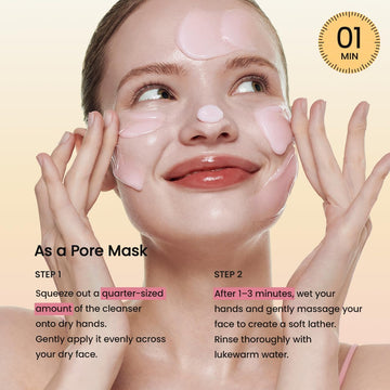 BIODANCE Collagen Mask To Foam Cleanser, 2-in-1 Pore Care and Hydrating Foaming Facial Cleanser for Sensitive Skin, Gentle Face Wash, Korean Skin Careㅣ5.07 fl. oz. (150 ml)