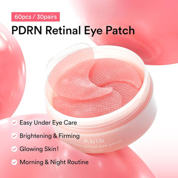 Abib Pink Me Up Pdrn 3 Step Glow Kit | Overnight Firming Jelly Mask, PDRN Retinal Eye patches, PDRN Lip Mask | Korean Skincare Set for Glass Skin, Gifts for Women