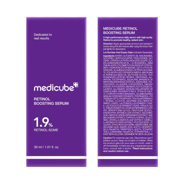 medicube Retinol Boosting Serum | Intensive Firming, Hydration & Plumping Care with Retinol, Peptides & Vitamins | Pore-Refining, Smooth Radiant Skin | Korean Skincare, 1.01 fl. oz