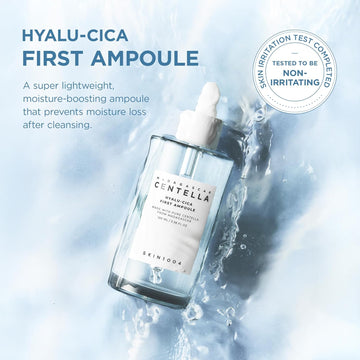 SKIN1004 Hyalu-Cica First Ampoule, 3.38 fl.oz,100ml, Korean Hydrating Face Serum with Hyaluronic Acid, Madagascar Centella Asiatica, First Step Facial Ampoule Serum for Deep Moisture, Korean Skin Care