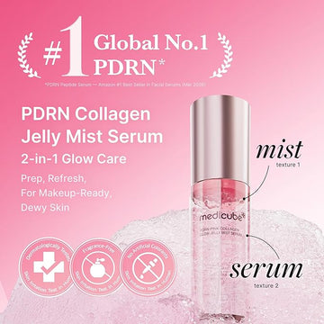 Anua PDRN Collagen Melting Patch + Medicube PDRN Pink Collagen Glow Jelly Mist Serum Set | Korean Skincare Duo for Hydration, Firmness & Glass Skin | Face & Neck Care