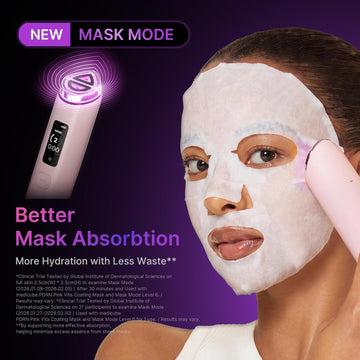 medicube Booster Pro X2™ | 7-in-1 Glow Beauty Device | 2X Care for Glow, Pores, Skin Definition & Radiance | Customized Dual & Sheet Mask Boost Modes | Korean Skincare Device | Pink