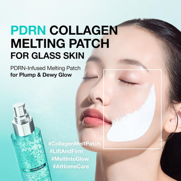 Anua PDRN Collagen Melting Patch + Medicube PDRN Pink Collagen Glow Jelly Mist Serum Set | Korean Skincare Duo for Hydration, Firmness & Glass Skin | Face & Neck Care