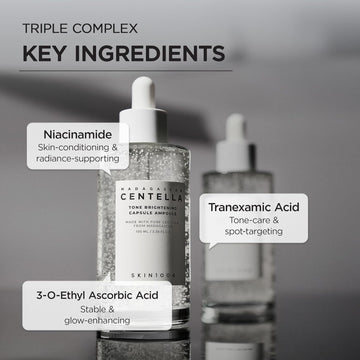 SKIN1004 Tone Balancing Capsule Ampoule, Niacinamide & Centella Serum for Face, Korean Hydrating Facial Serum for Dark Spot & Skin Tone with Tranexamic Acid, Korean Skin Care, 3.38 fl.oz / 100ml