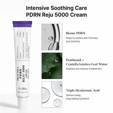Dr. Althea 345 Relief Cream Mist 3.38 fl oz & PDRN Reju 5000 Cream 0.7 oz, Hydrating Facial Mist & Soothing Moisturizer Set, Korean Skincare for Sensitive Skin
