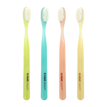 KENT Finest Soft Toothbrush 1 Box ( 6 piece) - Micro Thin Bristles, Anti-bacterial, BPA Free for Sensitive Gums and Teeth
