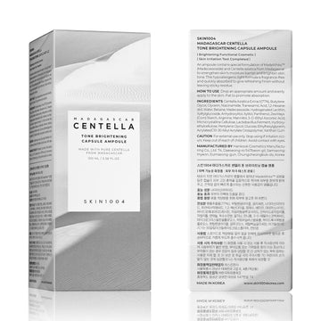 SKIN1004 Tone Balancing Capsule Ampoule, Niacinamide & Centella Serum for Face, Korean Hydrating Facial Serum for Dark Spot & Skin Tone with Tranexamic Acid, Korean Skin Care, 3.38 fl.oz / 100ml