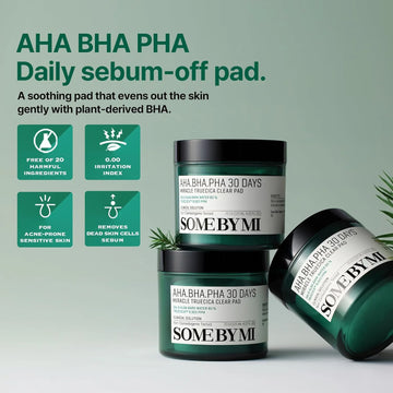 Some By Mi AHA/BHA/PHA 30 Days Miracle Truecica Clear Toner Pad, 70 Pads