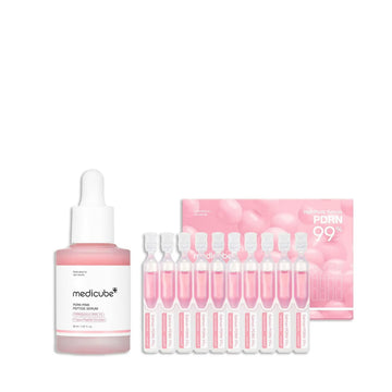 Medicube Intensive Moisture & Skin Plumping Set – Salmon DNA PDRN Pink Peptide Serum + One-Day Pink Drop Ampoule – Hydrating & Radiance Boosting Korean Skincare Duo