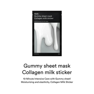 Gummy sheet mask Collagen milk sticker(10 sheets)