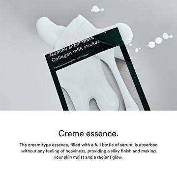 Gummy sheet mask Collagen milk sticker(10 sheets)