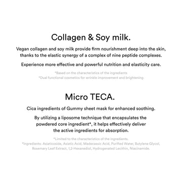 Gummy sheet mask Collagen milk sticker(10 sheets)