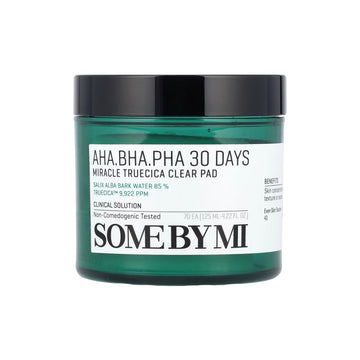Some By Mi AHA/BHA/PHA 30 Days Miracle Truecica Clear Toner Pad, 70 Pads