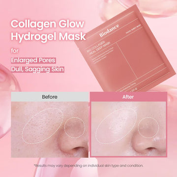 Biodance Bio-Collagen Real Deep Mask, Hydrating Overnight Hydrogel Facial Sheet Mask, 1.19 oz (34g) x 4 Sheets